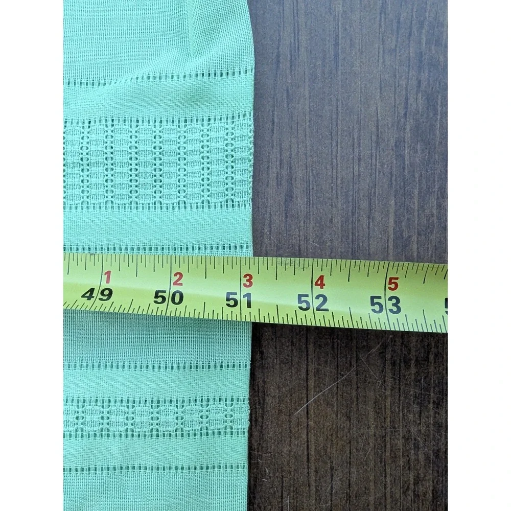 Vintage Spring Green Tablecloth Oval Woven 59